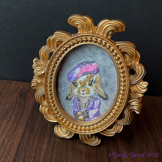 Tiny Downton Bunny Painting