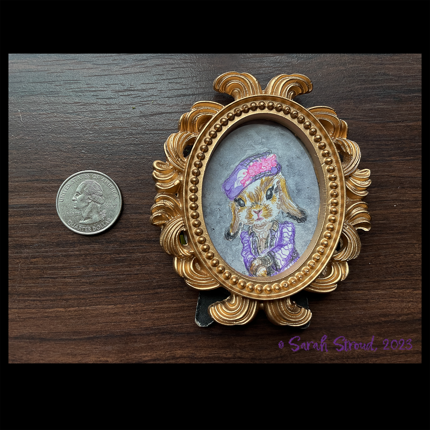 Tiny Downton Bunny Painting