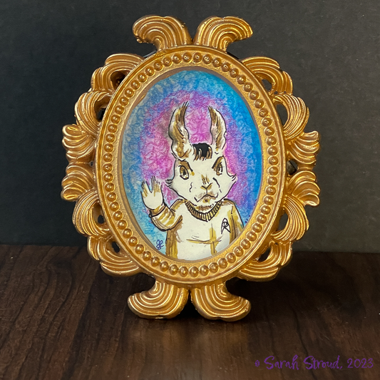 Tiny Spock Bunny Painting
