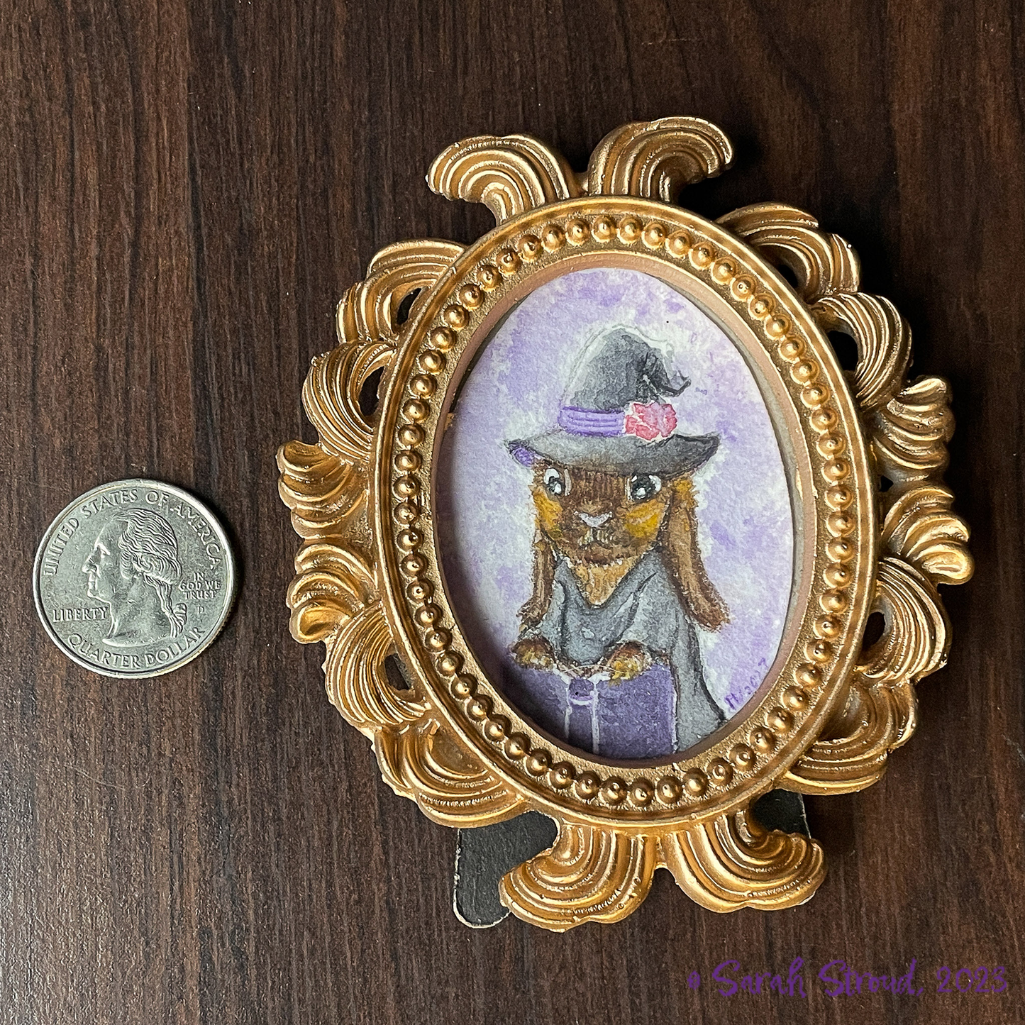 Tiny Witch Bunny Painting